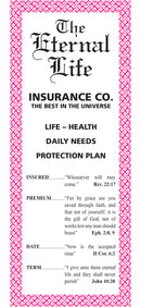 Eternal Life Insurance Policy (100 Copies Per Pack)